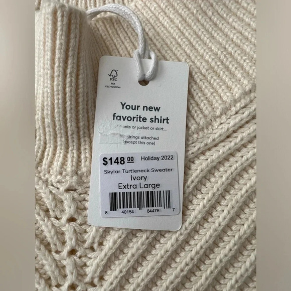 NWT Marine Layer Skylar Turtleneck Ivory Sweater - Picture 9 of 9